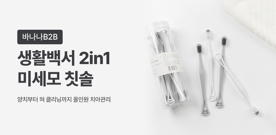 생활백서 2in1 미세모 칫솔